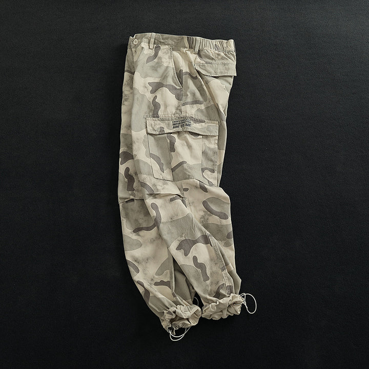 Damen Cargohose mit vielseitigen Taschen und modernem Camouflage-Design Drune