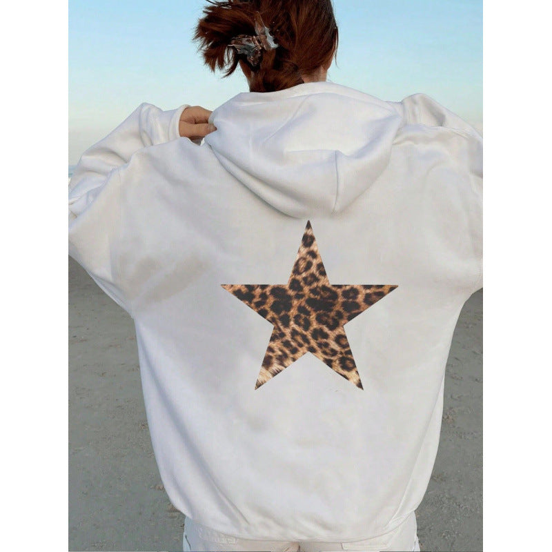 Damen Kapuzenpullover mit glitzerndem Sternmotiv Drune
