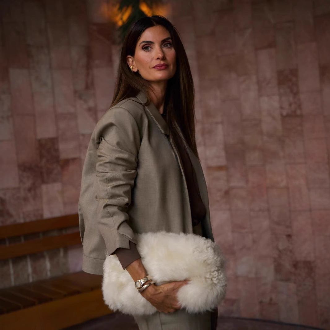 Damen elegante Blazerjacke mit luxuriösen Details Drune