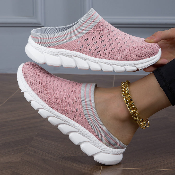 Damen nan sockenähnlicher Komfort-Slipper mit punktelastischem Strickoberteil segmentierter Dämpfungssohle und weichem Komfortfußbett Drune