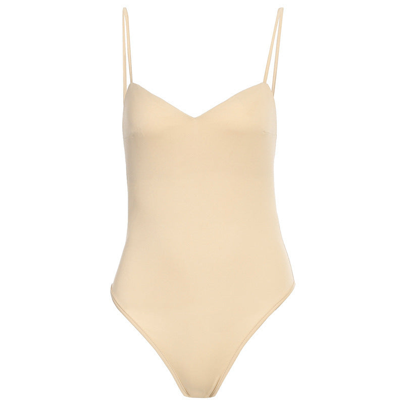 Damen elegantes Body mit verstellbaren Trägern Drune