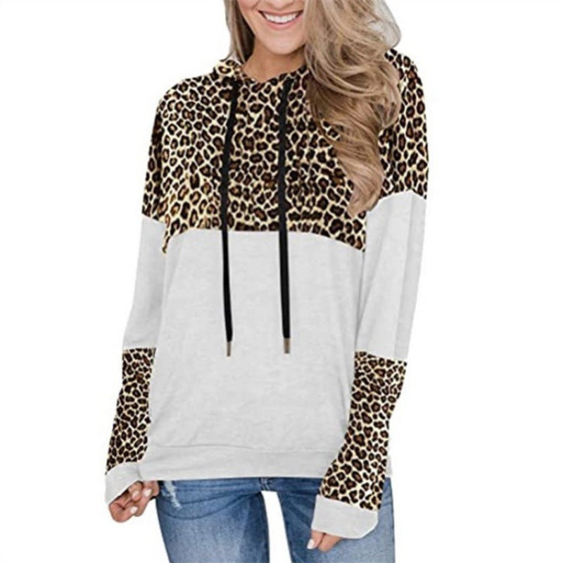 Damen Kapuzenpullover im stylishen Leopardenmuster und lässigem Schnitt Drune