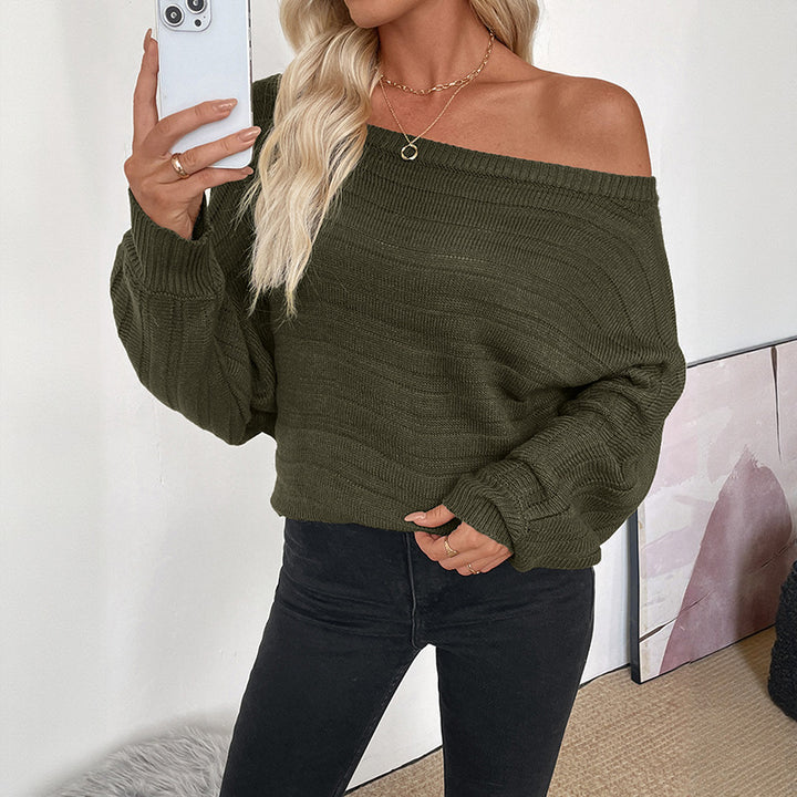 Damen Off-Shoulder Strickpullover Drune