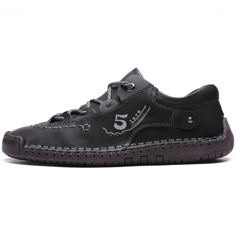 Damen bequeme Freizeitschuhe aus hochwertigem Leder mit rutschfester Sohle Drune