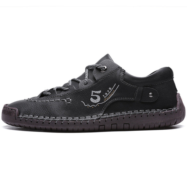 Damen bequeme Freizeitschuhe aus hochwertigem Leder mit rutschfester Sohle Drune