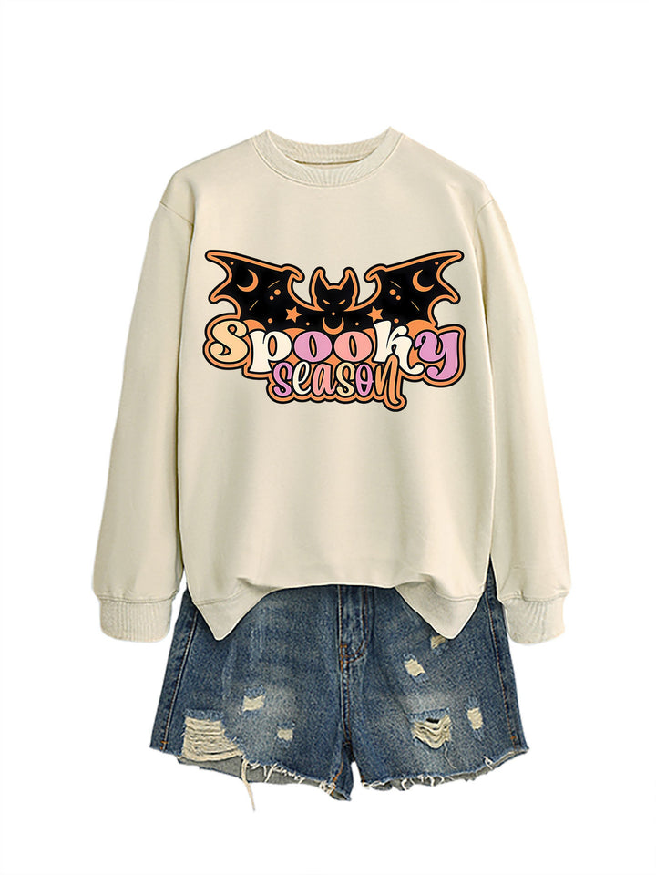 Damen Sweatshirt mit kreativem Halloween-Motiv Drune
