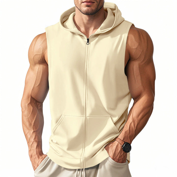 Herren ärmelloses Kapuzenshirt aus atmungsaktivem Material Drune