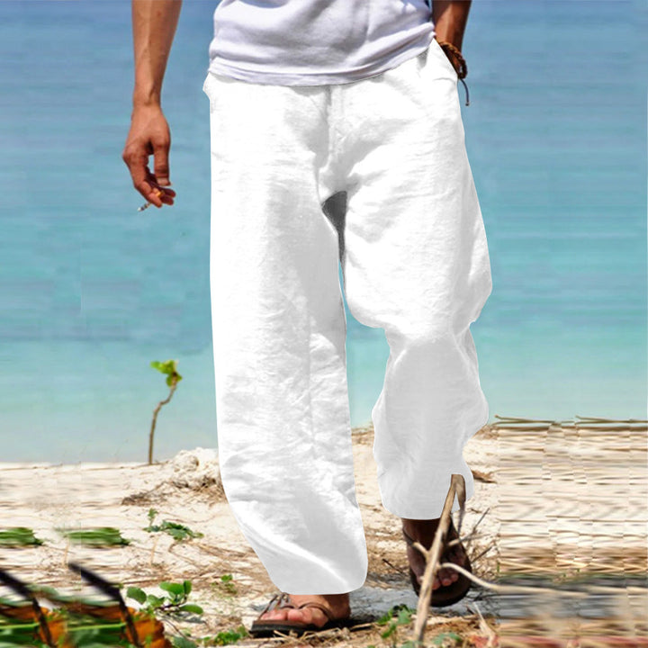 Herren Luftige Leinenhose mit elastischem Bund und praktischen Seitentaschen Drune