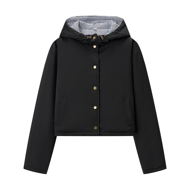 Damen Übergangsjacke mit Kapuze und praktischen Taschen Drune