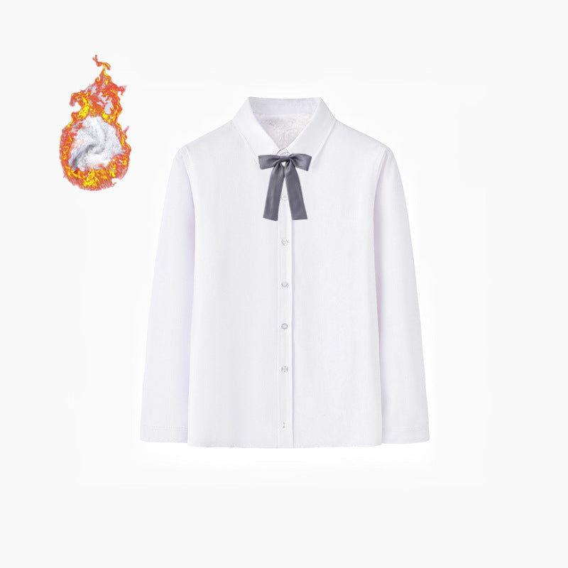 Damen Elegantes Langarmhemd mit weicher Innenseite Drune