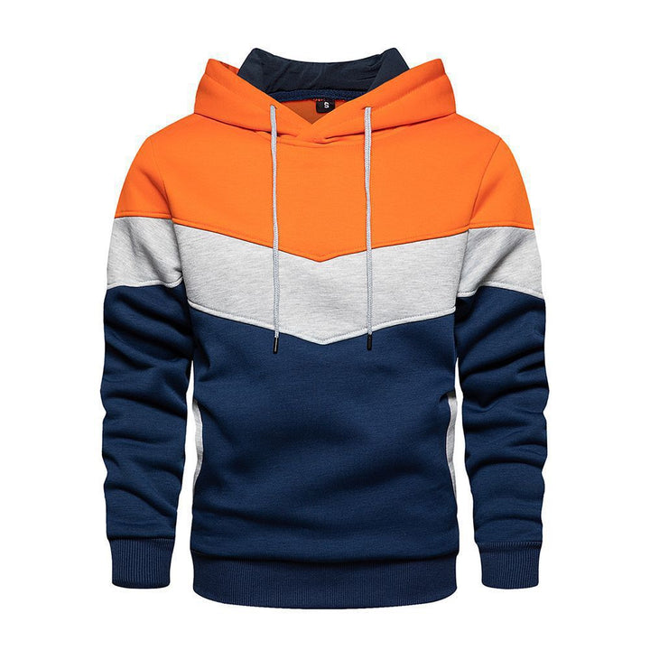 Herren modischer Kapuzenpullover mit geometrischem Farbdesign Drune