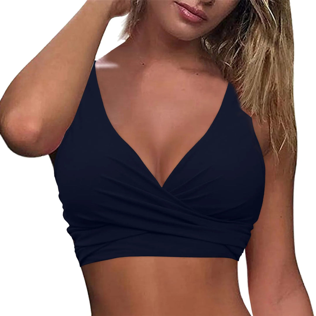 Damen komfortables Wickel-Bikinioberteil Drune