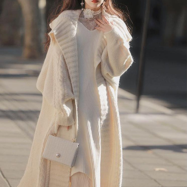 Damen Gemusterte Oversize-Strickjacke Drune