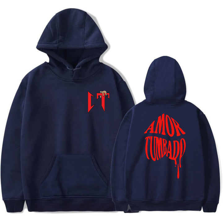 Damen Kapuzenpullover mit kreativem Schriftzug Drune