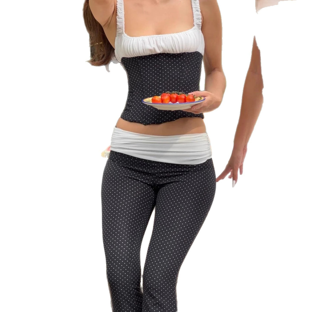 Damen Corsagenoberteil mit taillierter Hose im Punkte-Design Drune