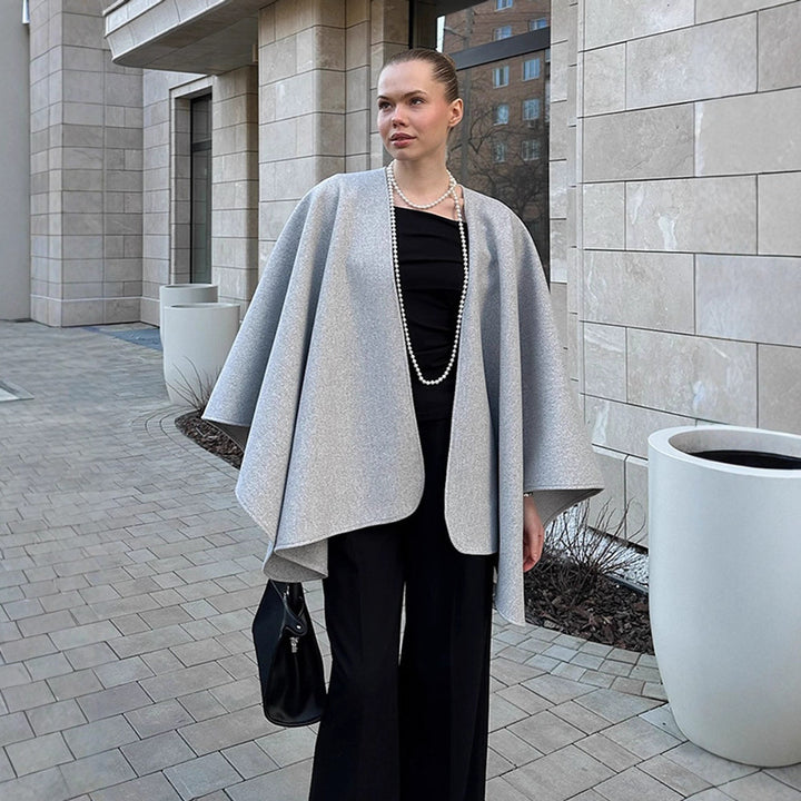 Damen modische Capeshirt mit asymmetrischem Design Drune