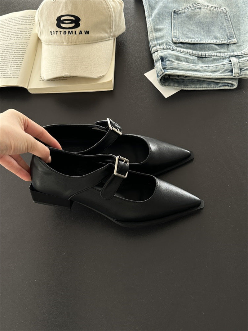 Damen nan spitze Riemchenpumps mit verstellbarem Schnallenriemen und niedrigem Blockabsatz Drune