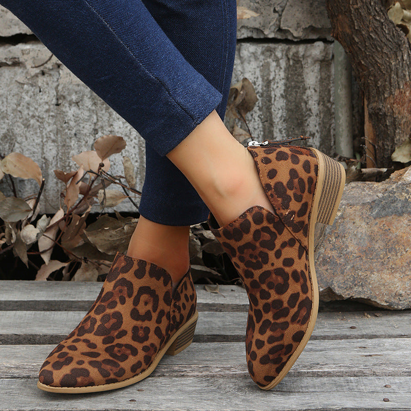 Damen Ankle Boots mit elegantem Reißverschluss und komfortablem Blockabsatz Drune