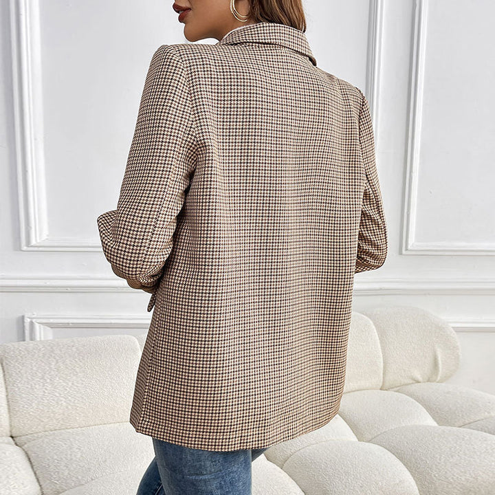 Damen Karojacke mit elegantem Schnitt und praktischen Taschen Drune