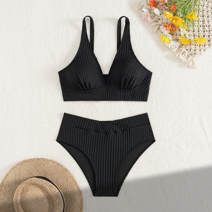 Damen Komfortabler Bikini mit raffinierten Rippendetails Drune