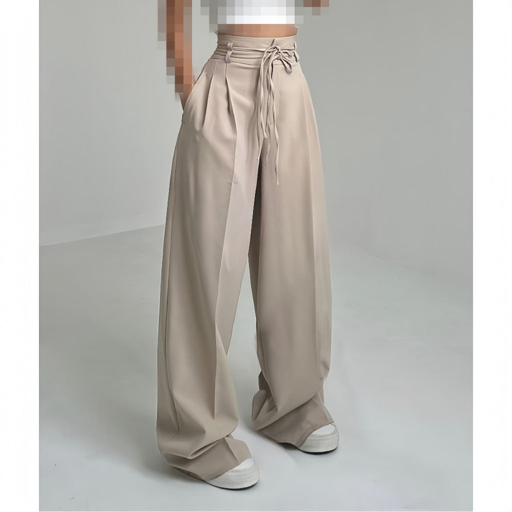 Damen Weite Hochbund-Hose mit raffinierter Drapierung Drune