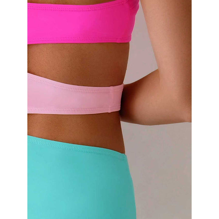 Damen Einteiler Badeanzug mit asymmetrischem Schnitt und trendy Farbkombination Drune