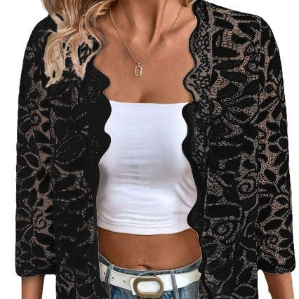 Damen Spitzenjacke mit eleganten Details Drune