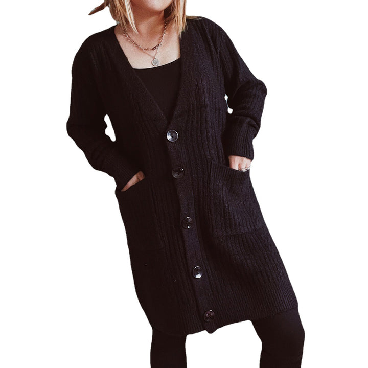Damen Grobstrickjacke mit modernen Knopfdetails und lässigem Schnitt Drune