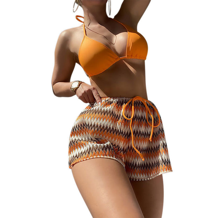Damen Triangel-Bikini mit gemustertem Höschen Drune