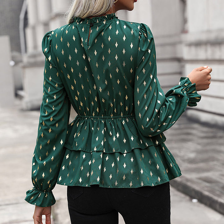 Damen Bluse mit Rüschen und geschmeidigem Taillenbund Drune