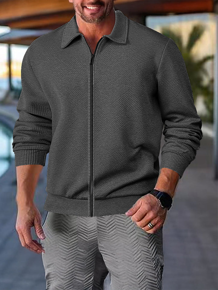 Herren Leichte Freizeitjacke mit strukturiertem Design Drune