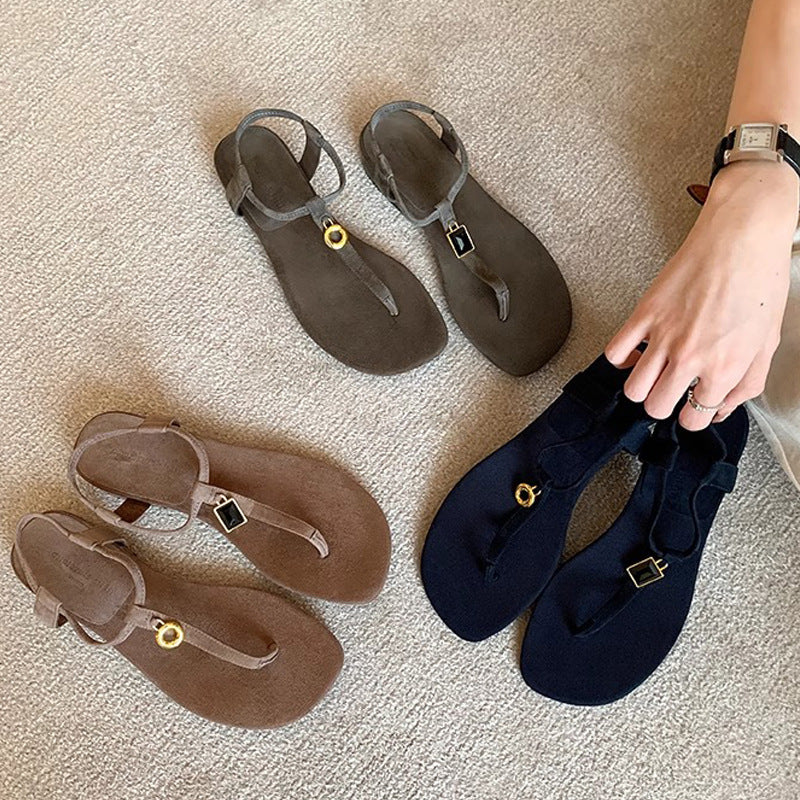 Damen Lederige Sandalen Drune
