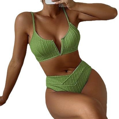 Damen Hochwertiges Bikini-Set mit V-Ausschnitt Drune