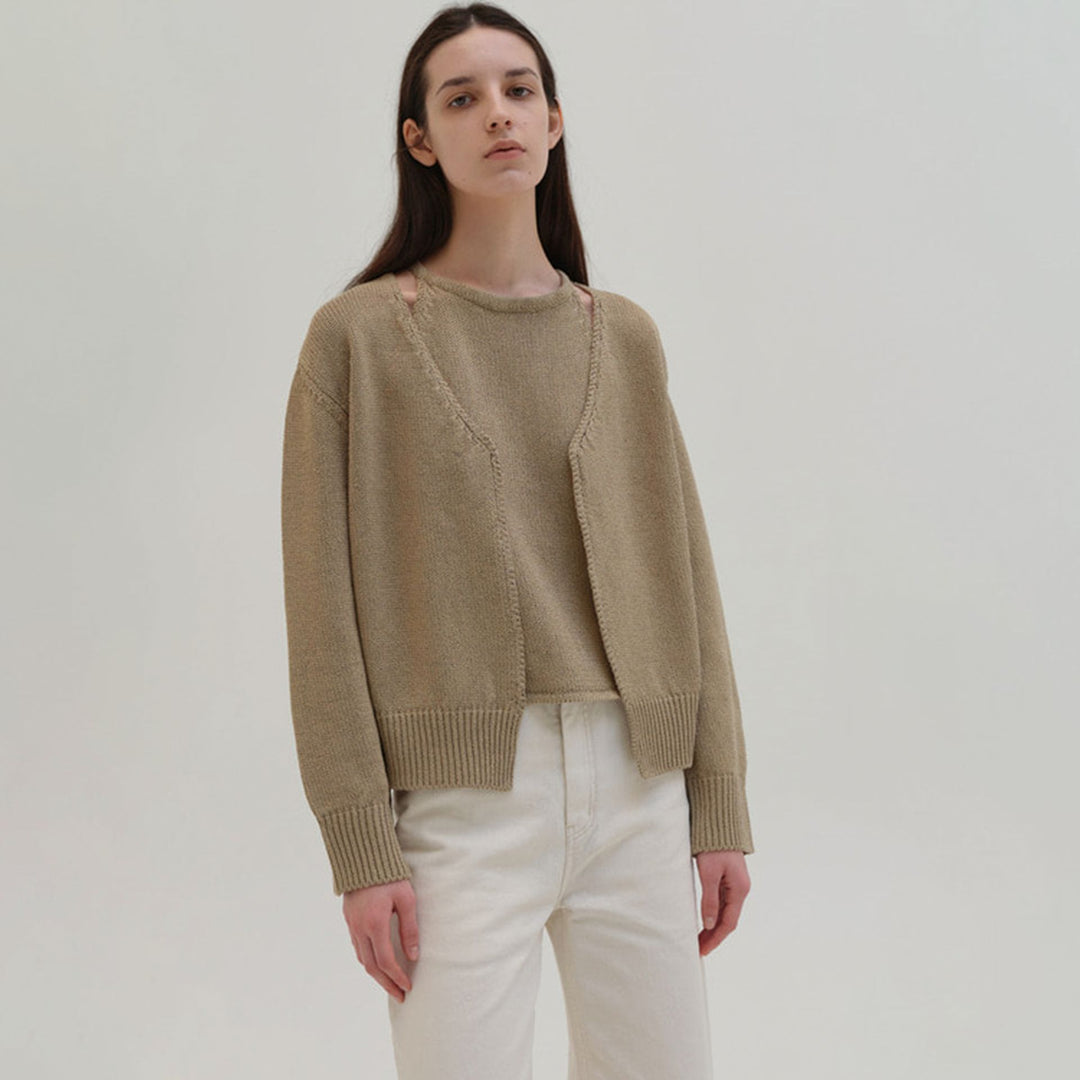 Damen bequemer und eleganter Strickcardigan Drune