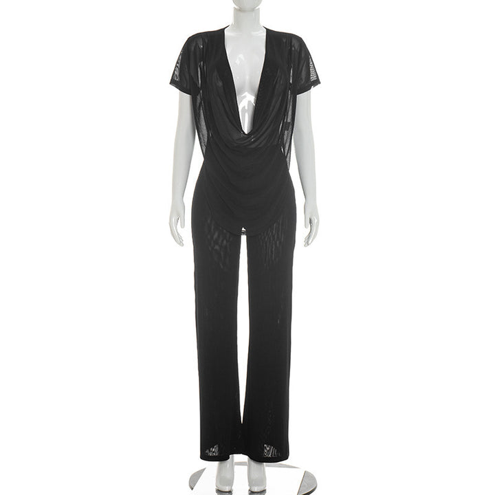 Damen Elegantes Oversized-Outfit aus fließendem Material Drune