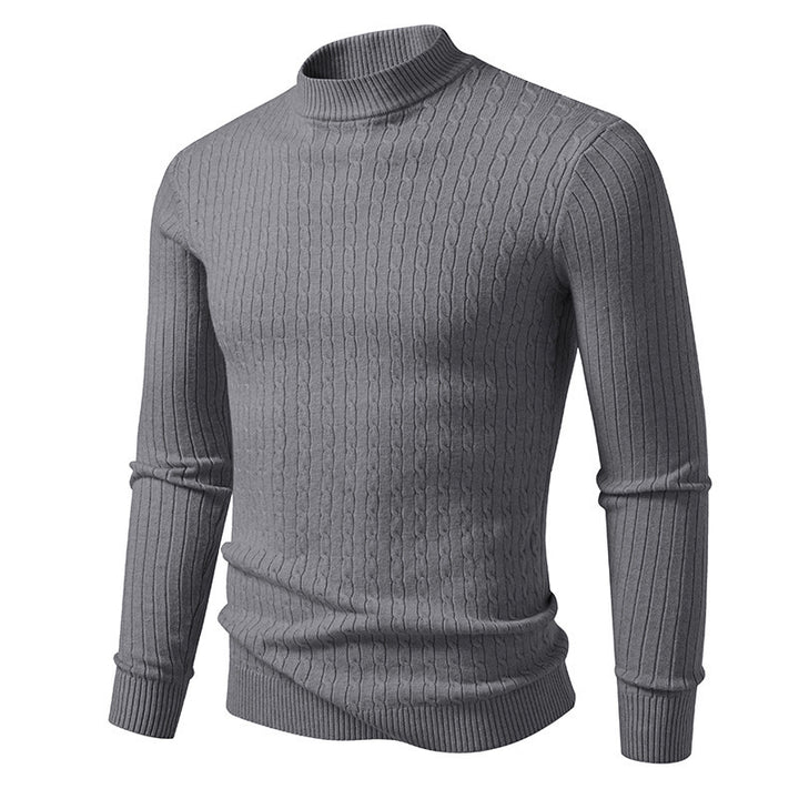Herren modischer Rollkragenpullover mit strukturierter Oberfläche Drune