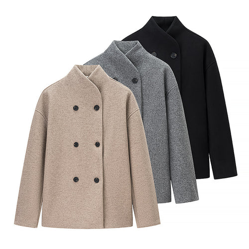 Damen elegante Doppelreiherjacke Drune