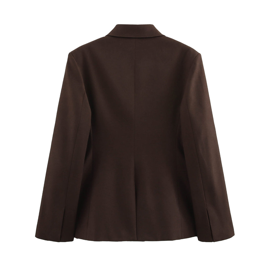 Damen elegante Blazerjacke mit strukturiertem Design und praktischen Taschen Drune