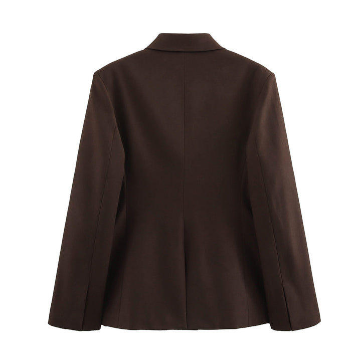 Damen elegante Blazerjacke mit strukturiertem Design und praktischen Taschen Drune