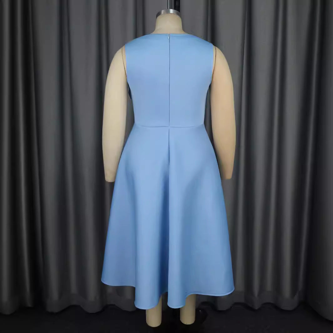 Damen Chiffon Abendkleid mit schimmerndem Oberteil und eleganter Schleifen-Applikation Drune