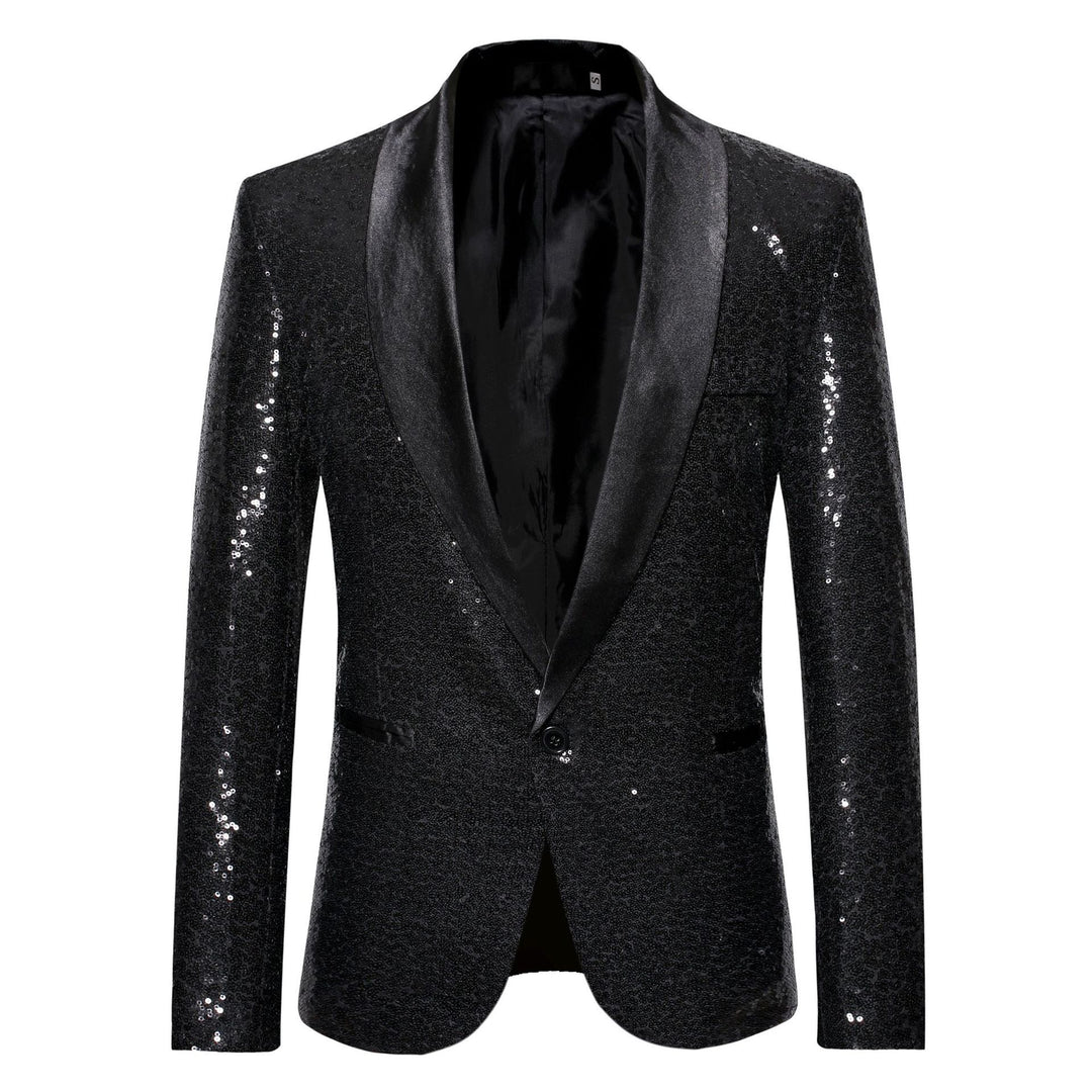 Herren eleganter Pailletten Blazer im modernen Schnitt Drune