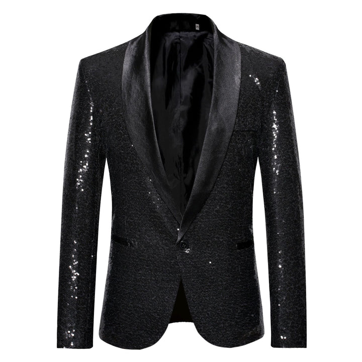 Herren eleganter Pailletten Blazer im modernen Schnitt Drune