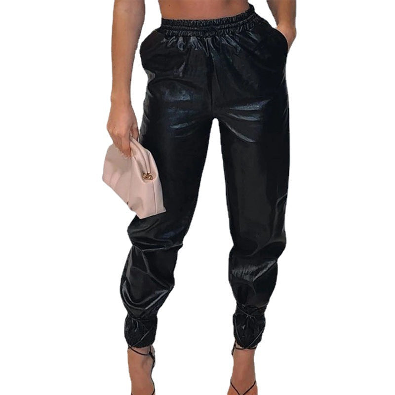 Damen bequeme Sporthose mit elastischem Bund und Bündchen Drune