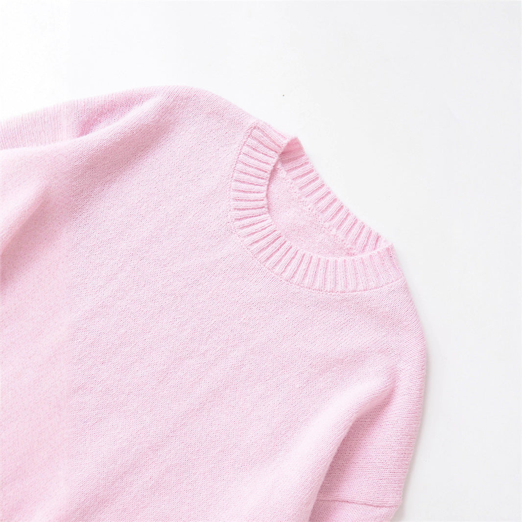 Damen Bequemer Oversize-Pullover mit Rundhalsausschnitt und breiten Bündchen Drune