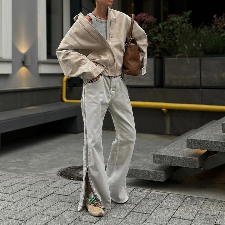 Damen lässige oversized Jacke Drune