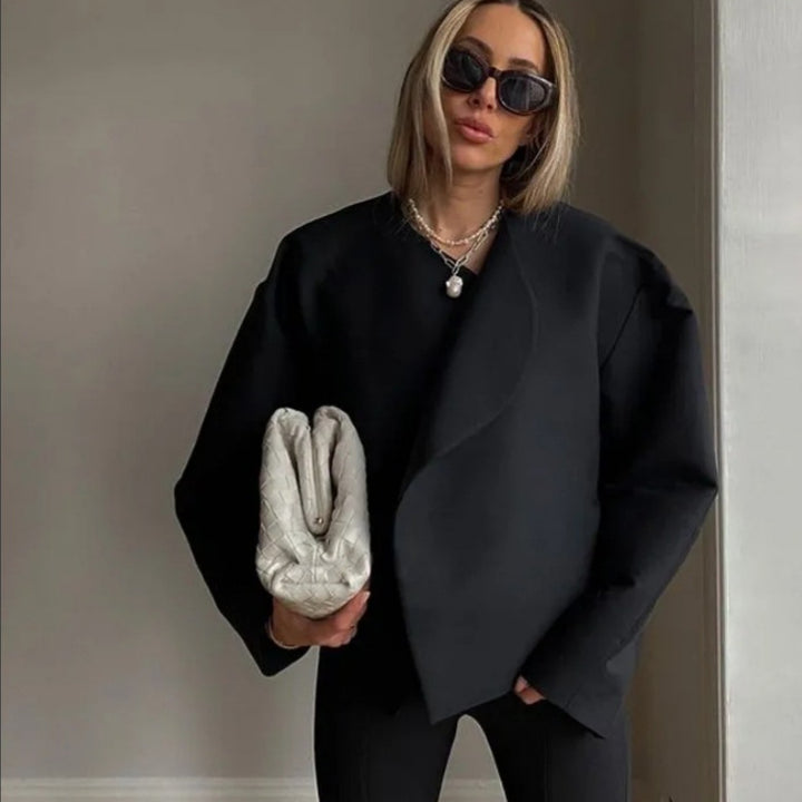 Damen Oversized Couture-Jacke mit strukturiertem Schnitt Drune