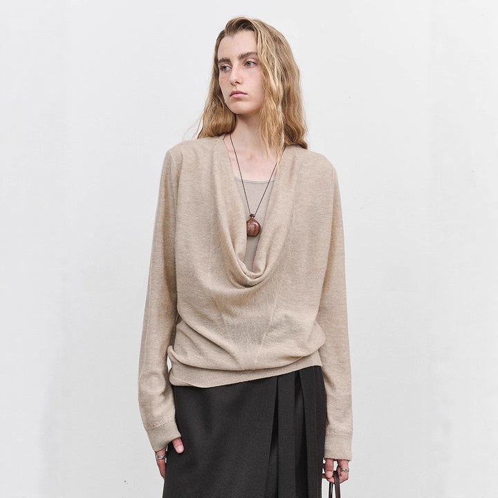 Damen lässiger Rollkragenpullover aus hochwertigem Feinstrick Drune