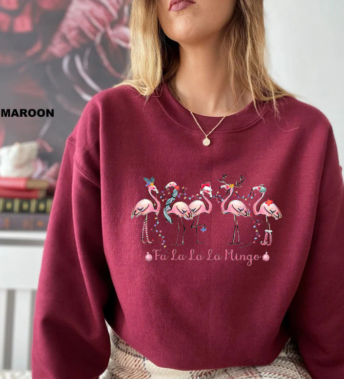 Damen Sweatshirt mit originellem Flamingo-Motiv und lässigem Schnitt Drune