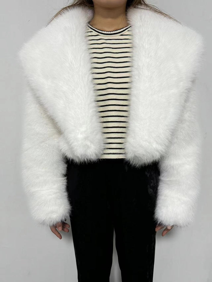 Drune | Kunstpelzjacke - Glamouröse Abendoberbekleidung - Polyester-Mischung - Schicke Winterbekleidung