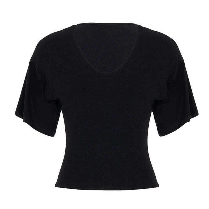 Damen V-Ausschnitt Oversized-Shirt Drune